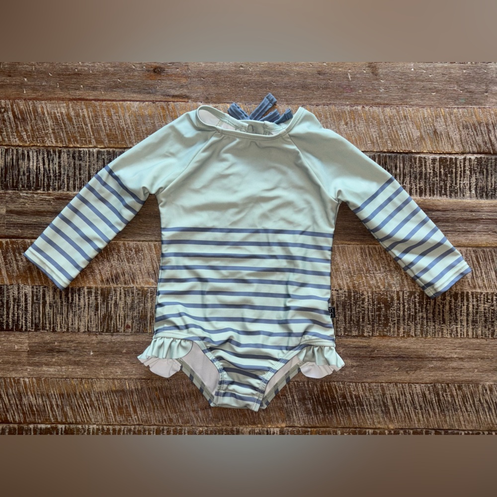 Kids Swim Striped Long Sleeve Swimsuit